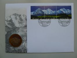 1986, Numisbrief/Münzbrief "Jungfrau" mit 10 Fr. Münze