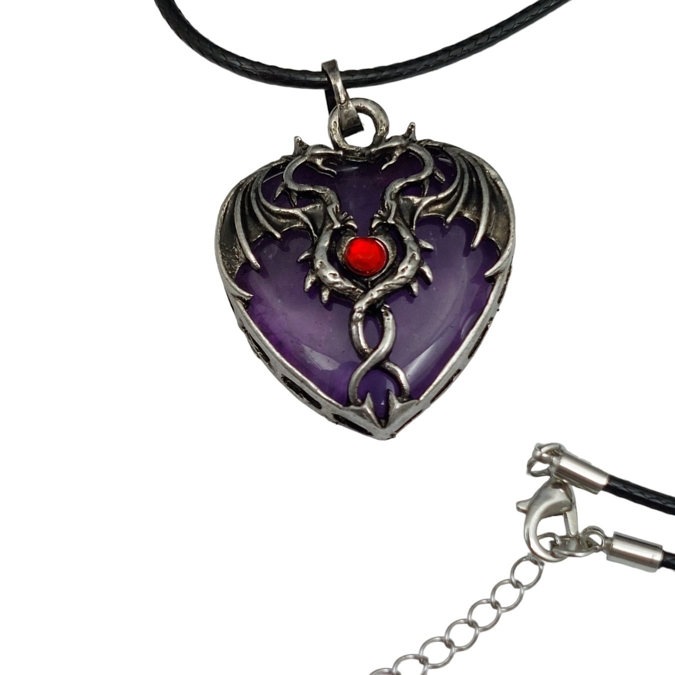 Ciondoli: Halskette mit Drachen Herz Anhänger – Nuovo e nell'imballaggio originale da Zunzgen venduto da WeilerShop 1