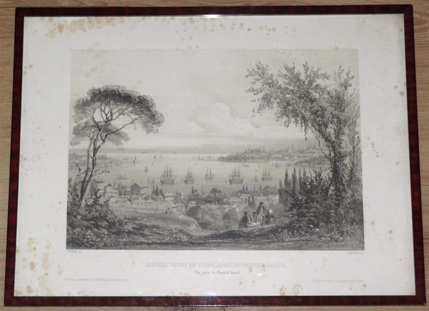 Grafica & Litografie: Litho SCUTARI, POINTE DU SÉRAIL, von J. Schranz 1855 – Usato da Oberriet SG venduto da ganesh435