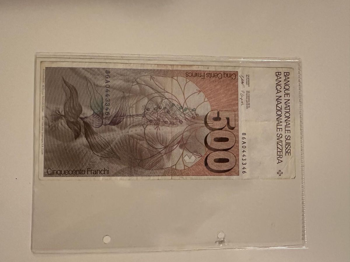 Banconote: 500fr von 1986 – Usato da Möhlin venduto da ruz_h5fl 1