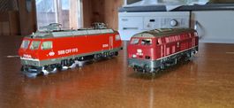 Roco Re 4/4 10104 und DB 215 108-2 Lok Defekt Lot.