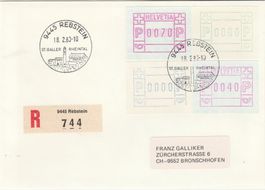 Seltene Proben in grün und blau auf Brief (Specimen)