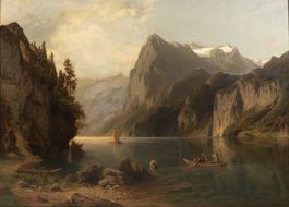 JUNGHEIM CARL 1830-1886 Fischer am Vierwaldstättersee