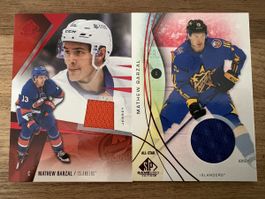 2 x Game Jersey Card Mathew Barzal