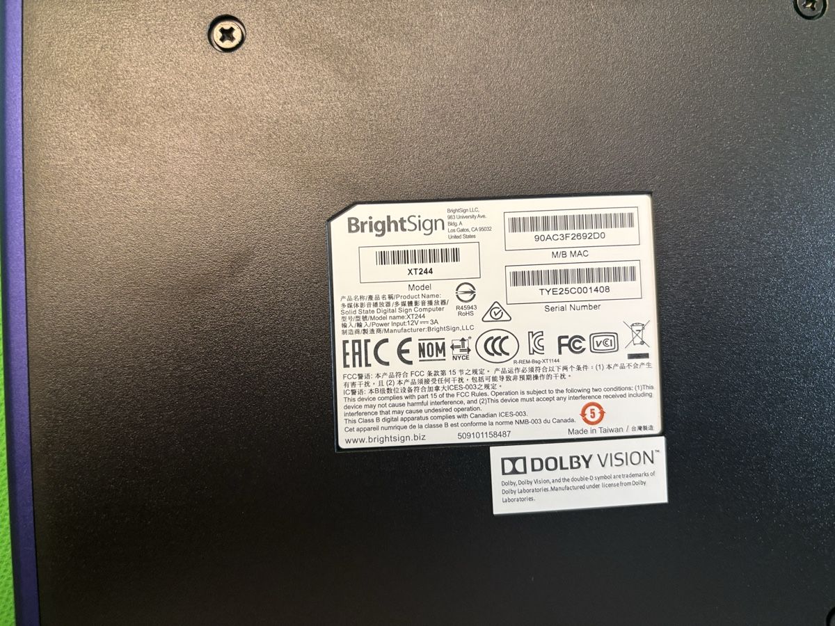 Sistemi audio & multimediali: BrightSign Digital Signage Player XT244 neu in OVP – Nuovo e nell'imballaggio originale da Kilchberg ZH venduto da bionicdog 2
