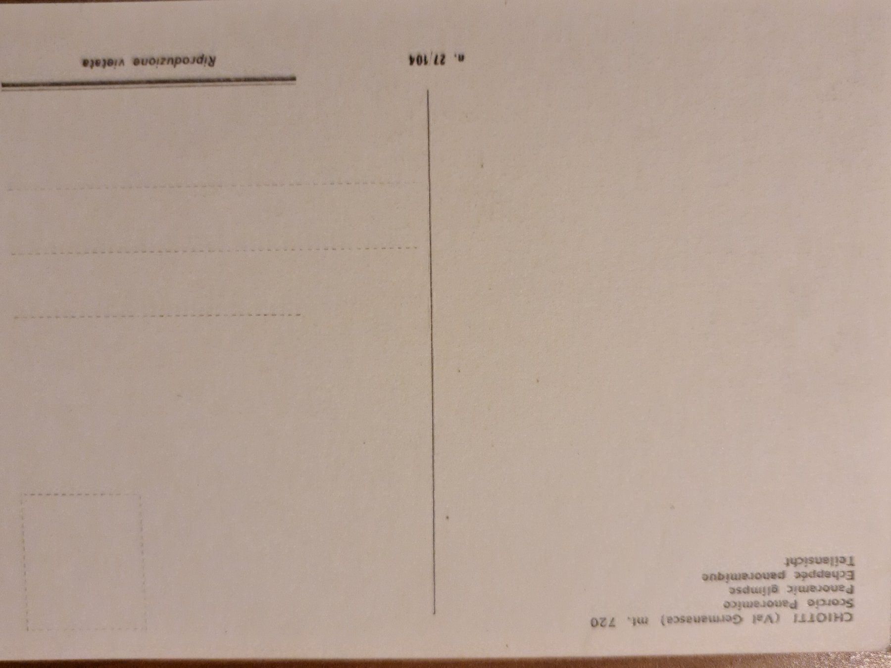 Cartoline postali: Ansichtskarte Chiotti Italien – Nuovo (secondo la descrizione) da Dintikon venduto da Vexi 1