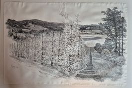 Gemälde, Walter Dick, Original Zeichnung von 1982