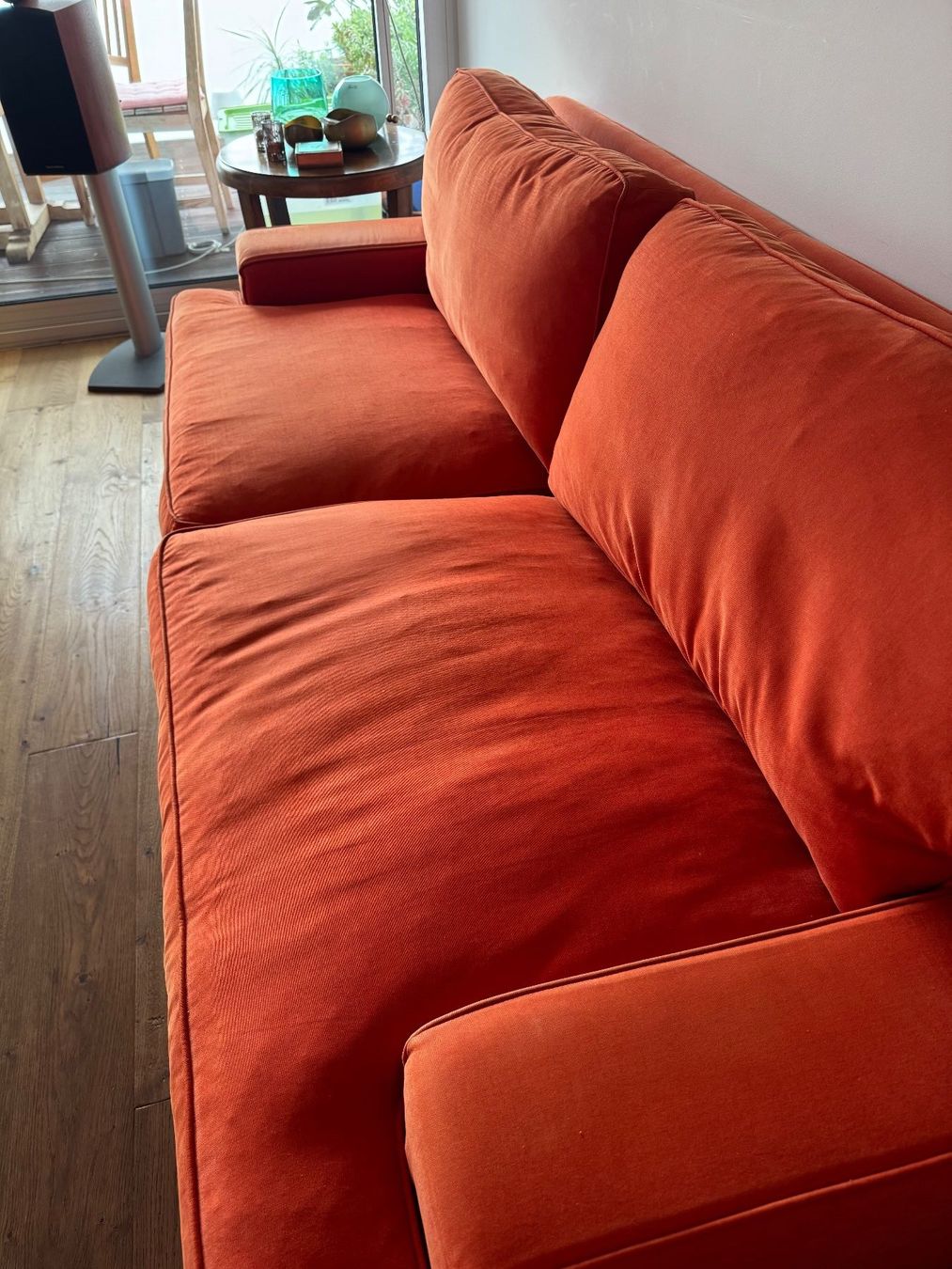 Sofas: Sofa Duvivier orange – Gebraucht aus Genève von Ullimaus