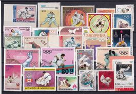 Lot Briefmarken mit Sujet Judo