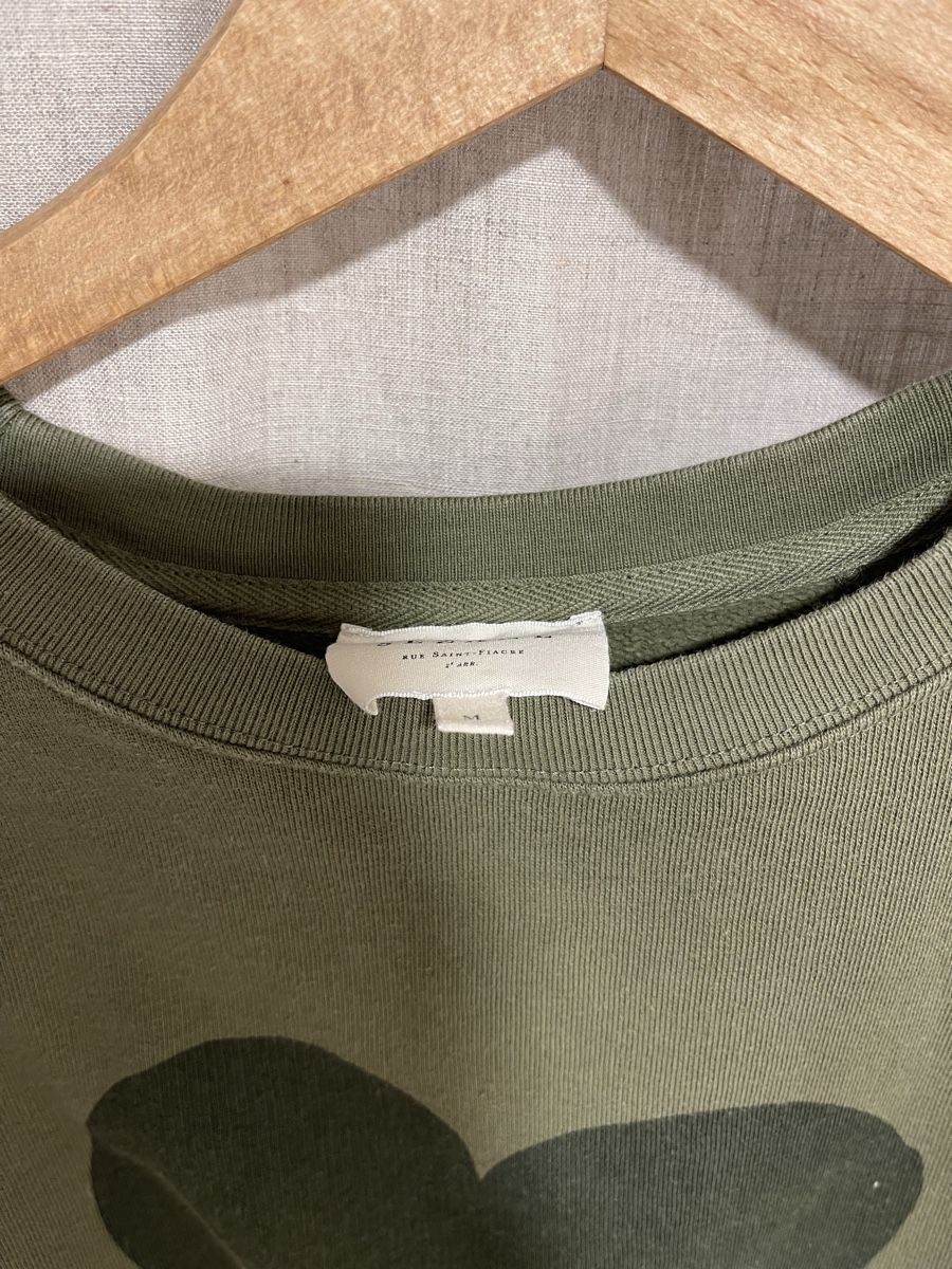 Sezane Pullover & Sweatshirts: Sezane La Chamade Pullover olivgrün Herz  M Versand 9.- – Neu (gemäss Beschreibung) aus Meilen von ana9 2