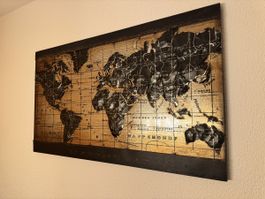 Empire Art Direct 3D-Metall-Weltkarte – Edles Wandbild