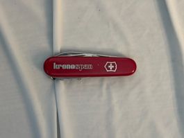 Victorinox Taschenmesser rot Kronospan Werbedruck gebraucht