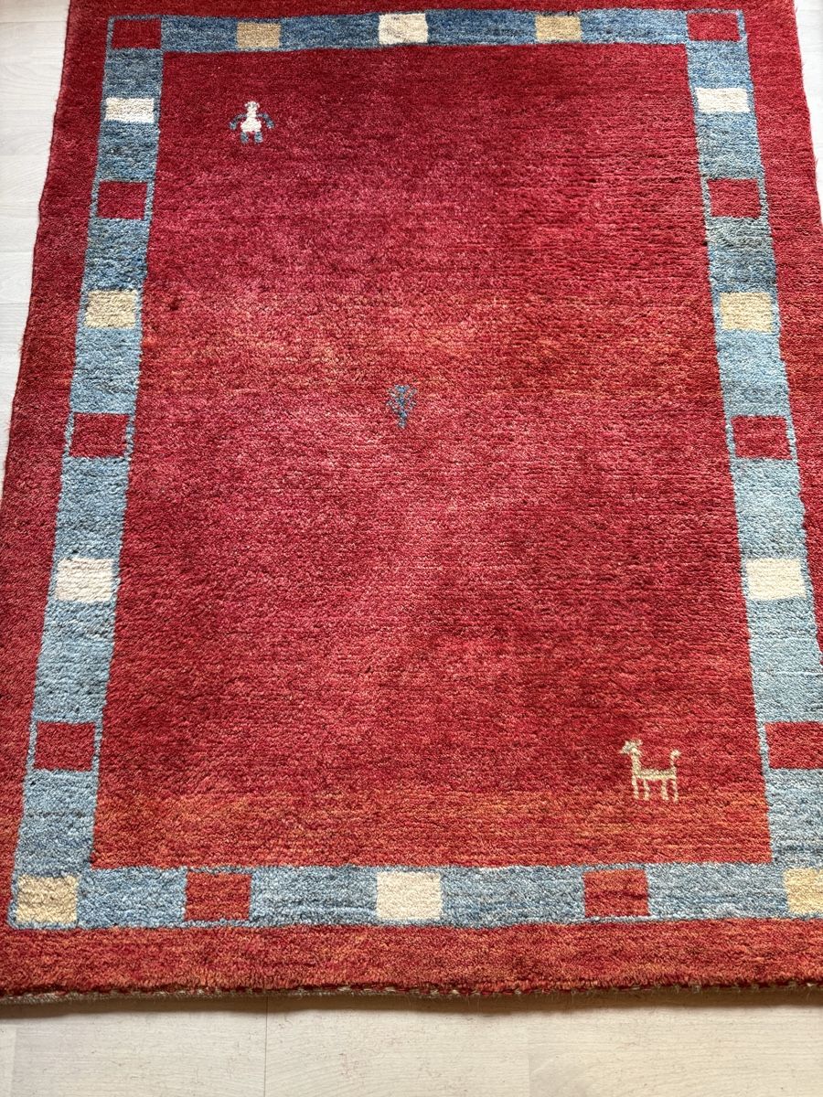 Gabbeh Teppiche: Wunderschöner, handgeknüpfter Orientteppich  Gabbeh111x86.cm – Gebraucht aus Sempach von Star7 1