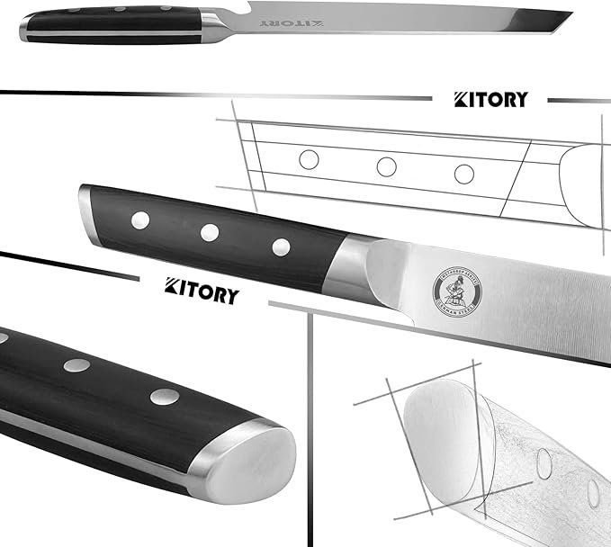 Coltelli da cucina: Kiritsuke Kochmesser, Küchenmesser mit 20cm Extrem Scharf – Nuovo e nell'imballaggio originale da Oberentfelden venduto da abz_l7vm 4