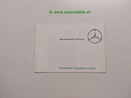 Mercedes-Benz Automatik Getriebe 1963/08 Prospekt deutsch