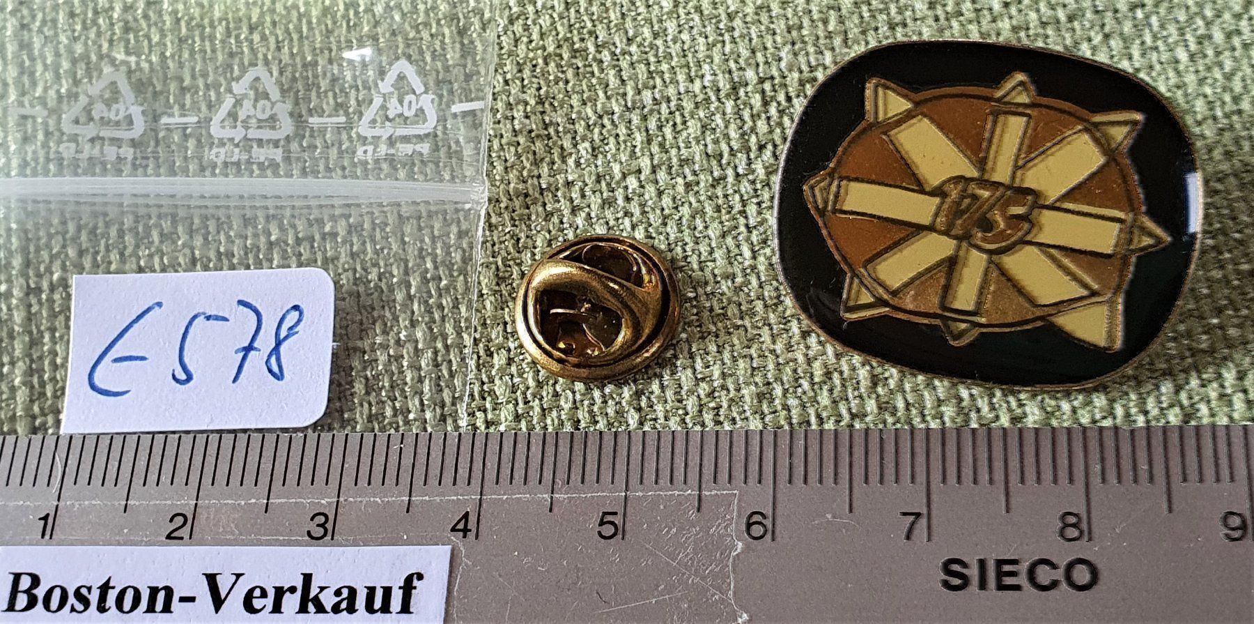 Tutti i francobolli: E578 - Kunst Pin  mit Zahl 175 – Usato da Reinach BL venduto da Boston-Verkauf 2