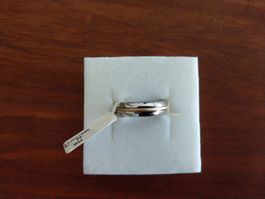 Ring Stahl mit Gold (585), Gr. 50