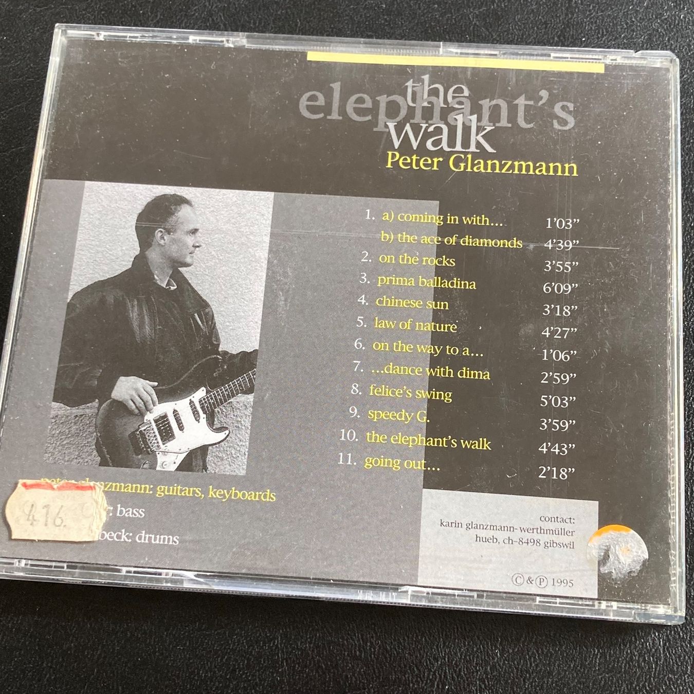 CD: Peter Glanzmann - Elephant's Walk – Usato da Bern venduto da Ntsamina 1