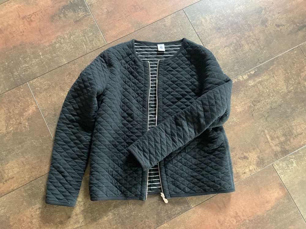Jacke von Petit Bateau, Schwarz mit Silber Details, S (Gebraucht) in ...