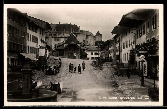 Ansichtskarten: AK Gruyères, La rue – Gebraucht aus Berlin von bartko-reher
