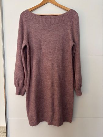 Strickkleid Vero Moda lila Boot Ausschnitt Grösse L