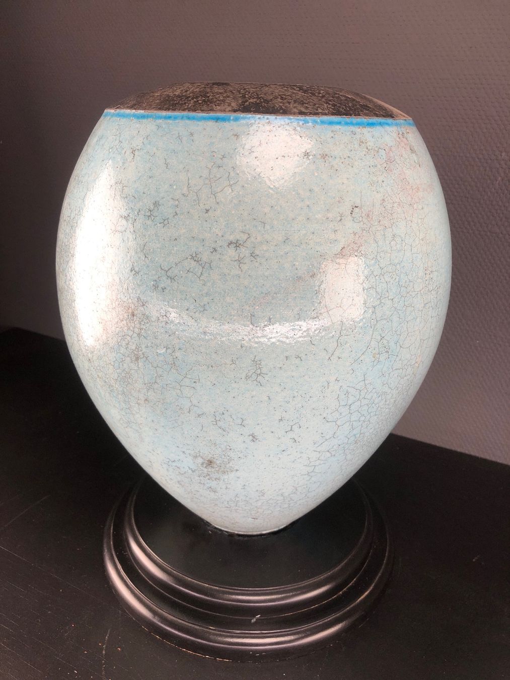 Vasi & Recipienti: Einzigartige Vase, Blau, mit Sockel, Gross, H: 39cm – Usato da Laufenburg venduto da industrial-silence 1