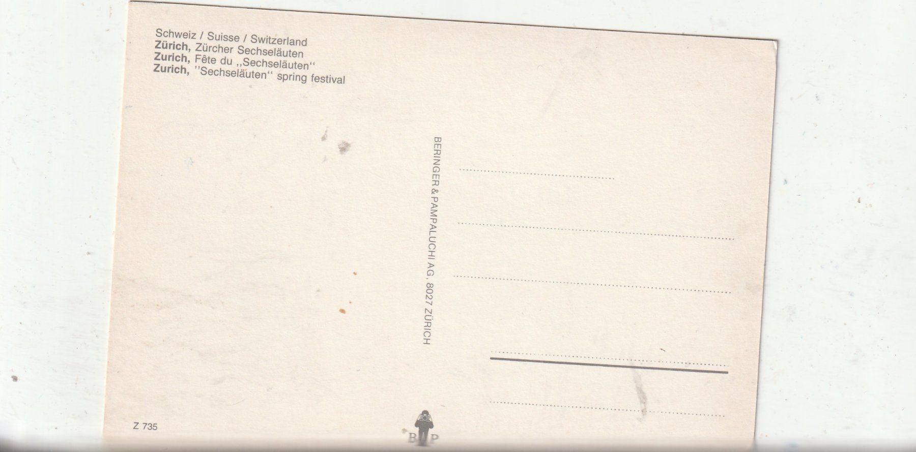 Cartes postales: Zürich Sechseläuten – D'occasion à Lumbrein par made02 1