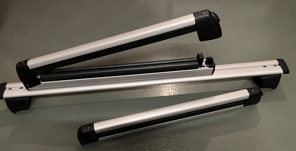 Barres De Toit Rio 135 + Porte-Skis Aluminium Pour BMW X5 E70 2006-2010 | Transport Ski Snowboard