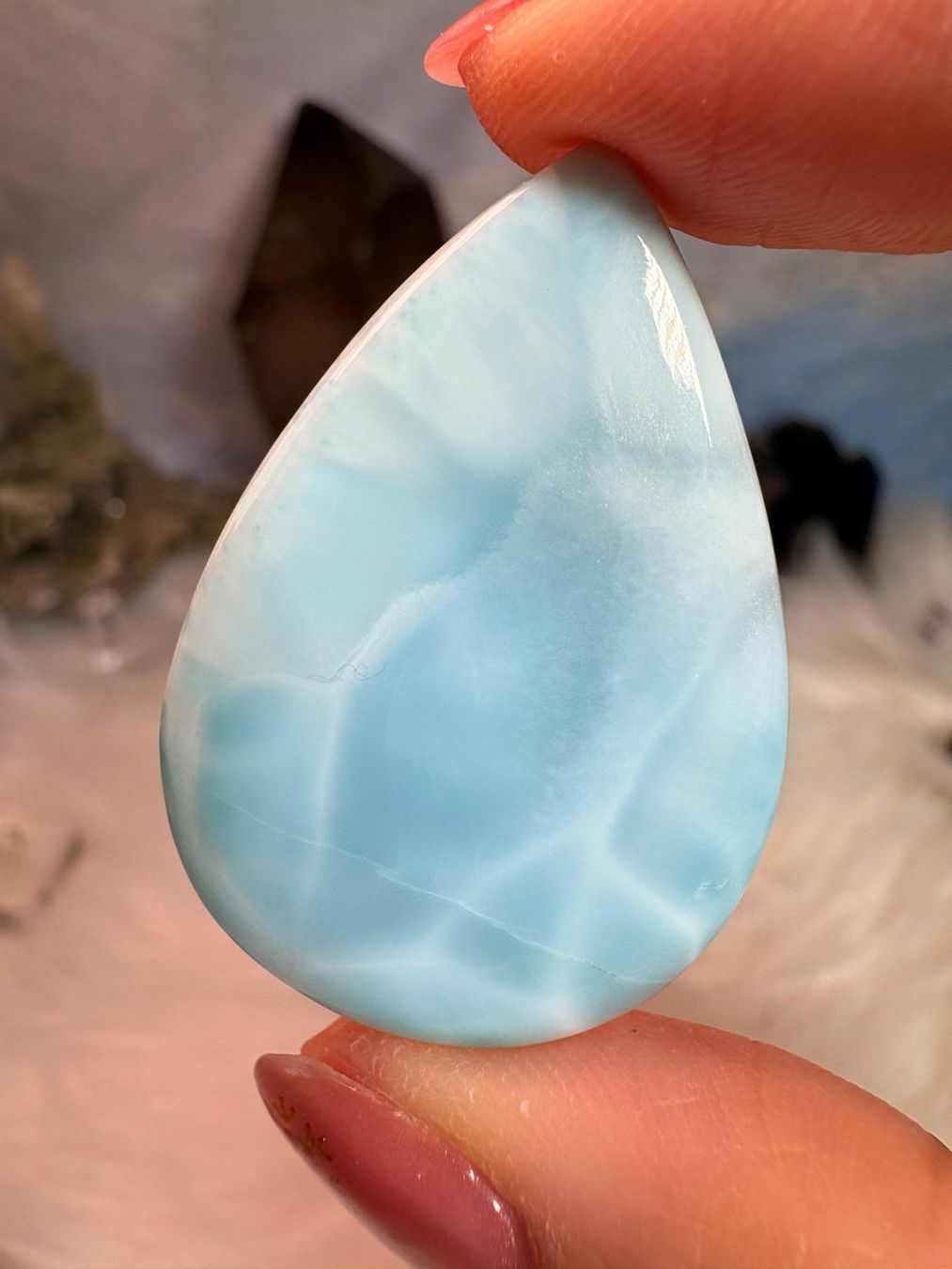 Minerali & Pietre curative: Larimar Cabochon – Nuovo (secondo la descrizione) da Neuheim venduto da m.hald 4