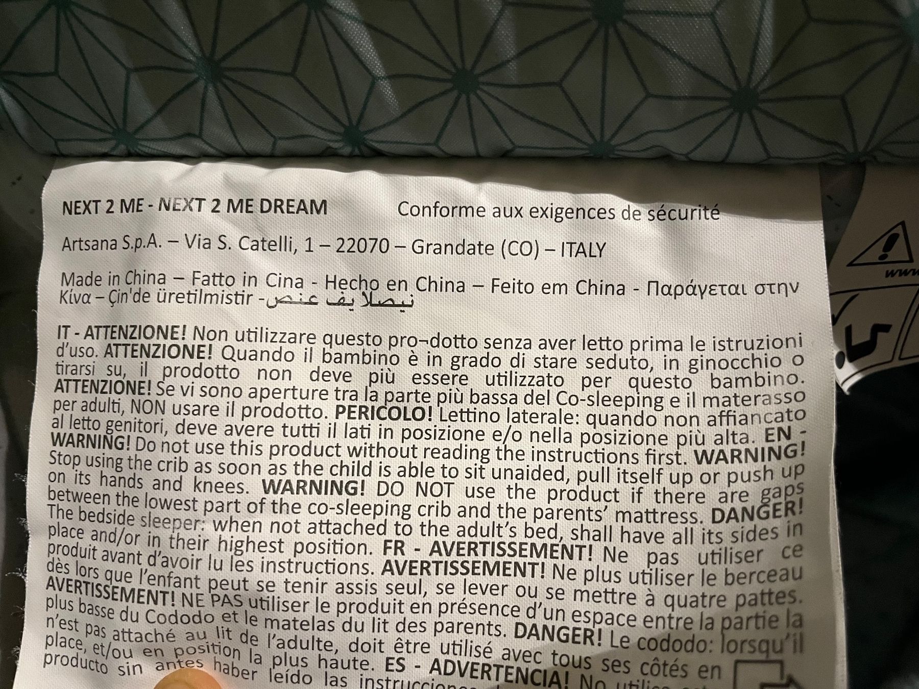 Chicco Letti: CoDodo Next2me Dream bleu clair Chicco avec 2 draps adaptés – Usato da Estavayer-le-Lac venduto da stelina13 5