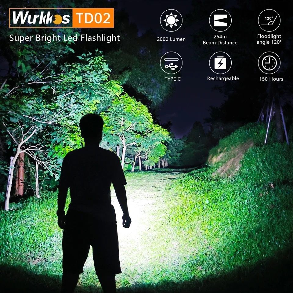 Lampade: Neu: Wurkkos TD02 mit 2000 Lumen – Nuovo e nell'imballaggio originale da Arbon venduto da Helmuth 3