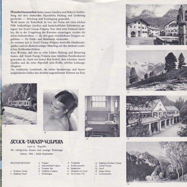 Documenti: Farbprospekt SCUOL - TARASP - VULPERA. 1952 – Usato da Schlieren venduto da Rapaelli 3