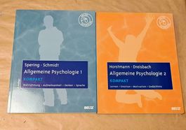 Allgemeine Psychologie 1 und 2 Lehrbücher Konvolut