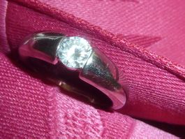 bague avec une pierre taille 60 en argent pour femme