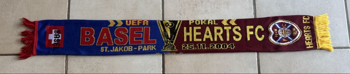 FC Basel Foulard & Sciarpe: Fc Basel - Hearts Fc Schal – Usato da Lenzburg venduto da Meister_k
