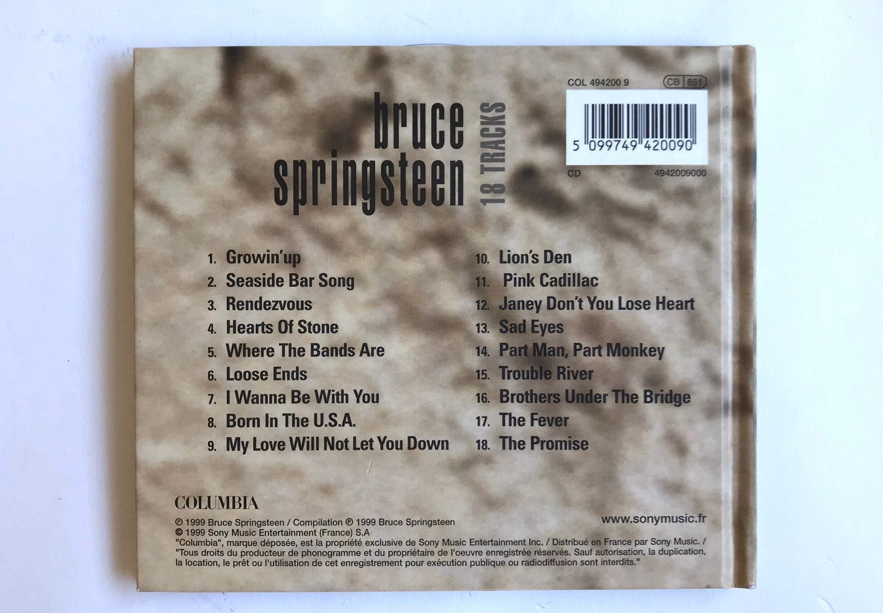 CD: CD Bruce Springsteen - 18 tracks – Usato da Zürich venduto da tomakomai 2