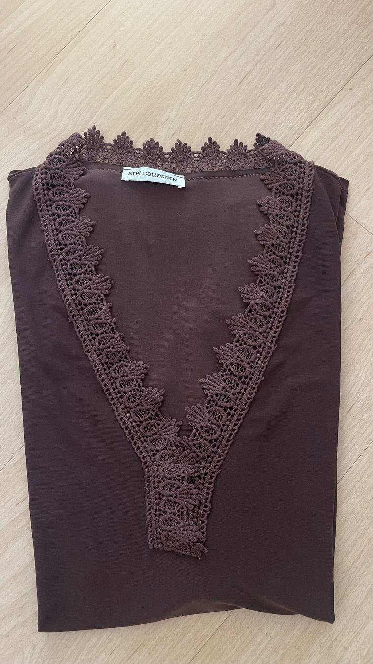 Tops: Damen Top Dunkelbraun Spitze Grösse L – Neu (gemäss Beschreibung) aus Wetzikon ZH von Schrungus 1