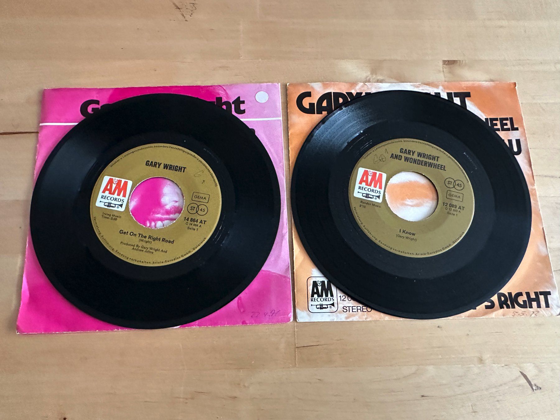 Dischi in vinile: GARY WRIGHT tolle Single Sammlung Kult Top 70's WONDERWHEEL – Usato da Basel venduto da Partridge 2