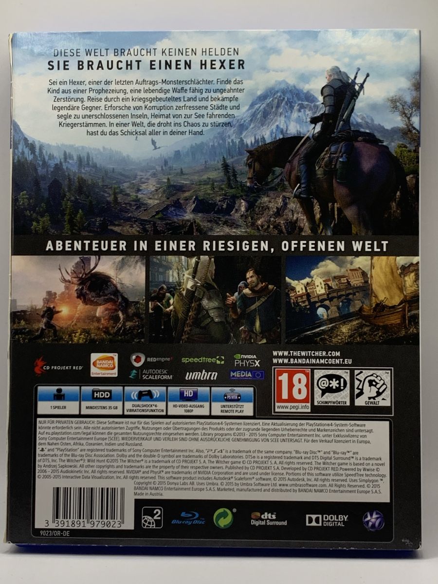 Sony Giochi: The Witcher 3: Wild Hunt - PS4 – Usato da Ostermundigen venduto da RG-Collector 1