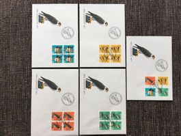 CH 1971 FDC Ersttagsbrief Serie Vögel Pro Juventute