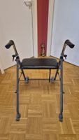 Déambulateur 2 roues pliable, siège, excellent état