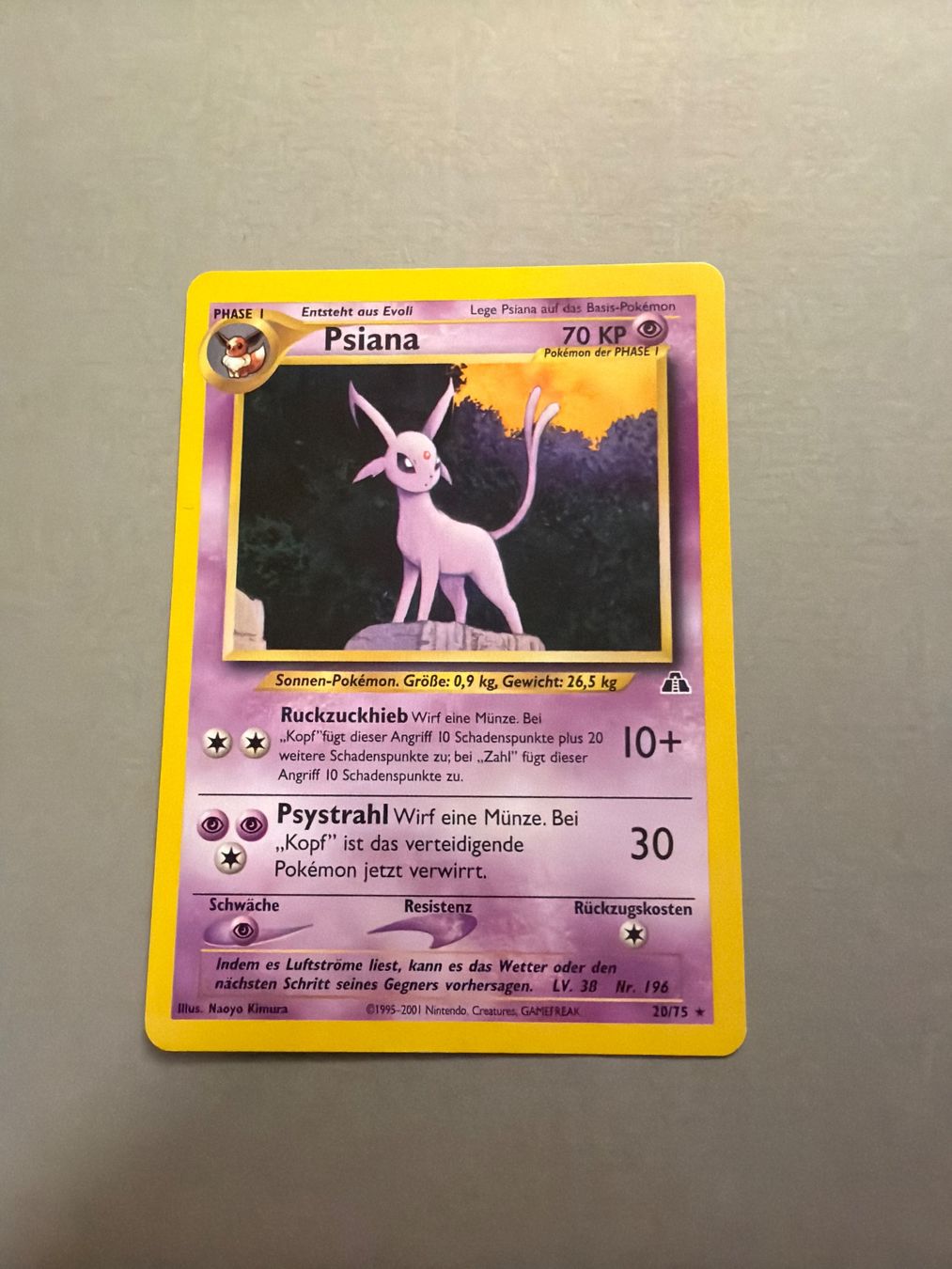 Pokémon Sammelbilder & Trading cards: Psiana / Espeon - neo entdeckung – Gebraucht aus Kehrsatz von Riyouu