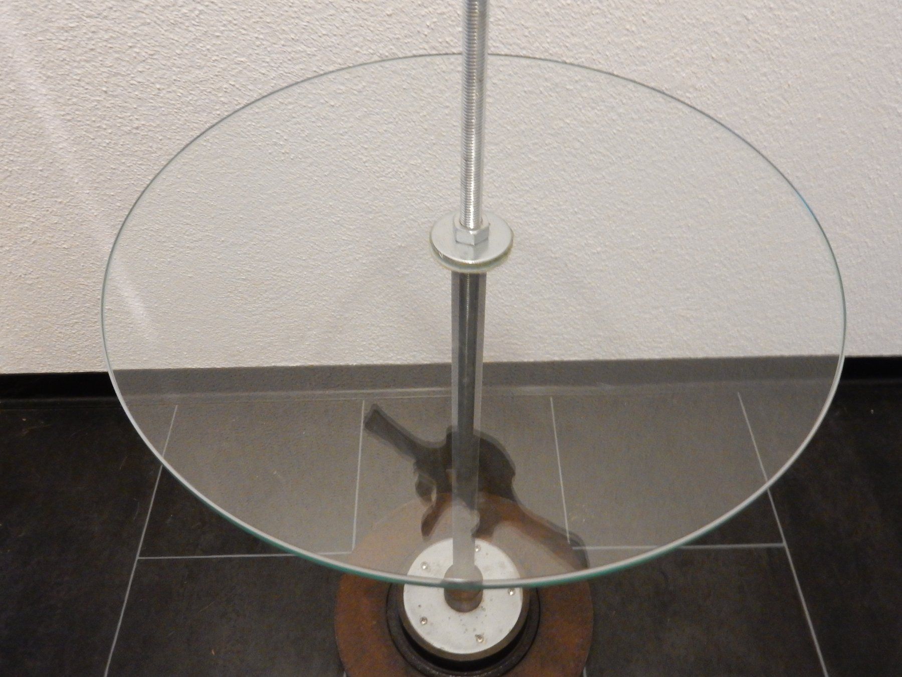 Tavoli: Couchtisch aus Glas, Metall und Knochen – Usato da Glarus venduto da Andynova 1