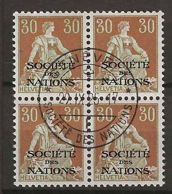 Tutti i francobolli: SDN06 -  Sté des Nations no 6 B4 obl. – Usato da Trélex venduto da Phil_Albert