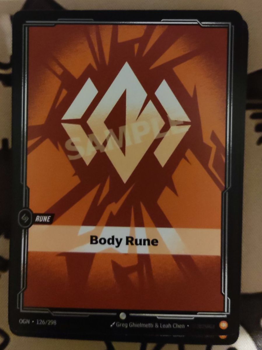 Carte collezionabili: Riftbound - Body Rune x6 - Exclusive event Sample – Nuovo (secondo la descrizione) da Genève venduto da EMellau