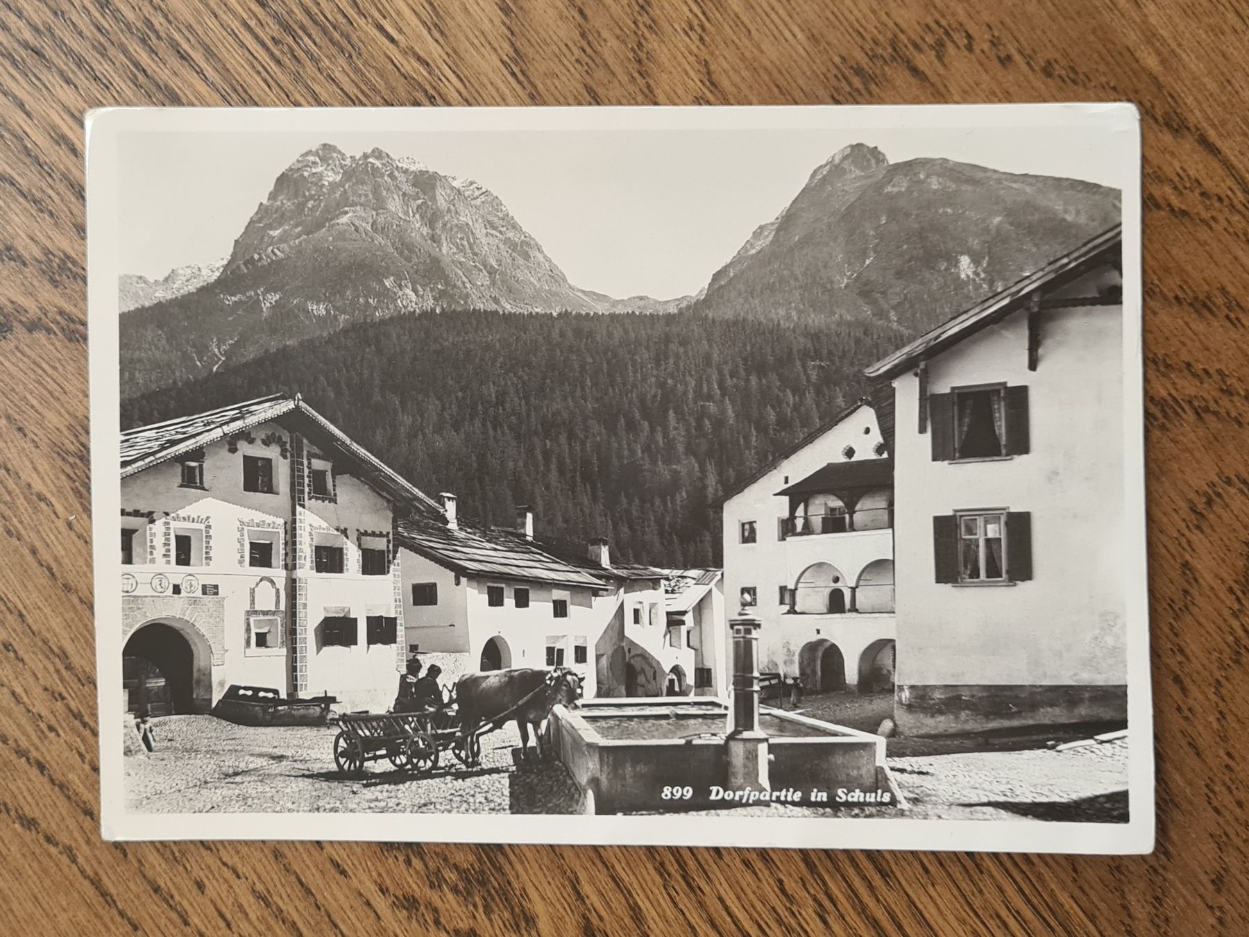 Cartoline postali: Dorfplatz in Schuls 1939 – Usato da Ebikon venduto da Donar50