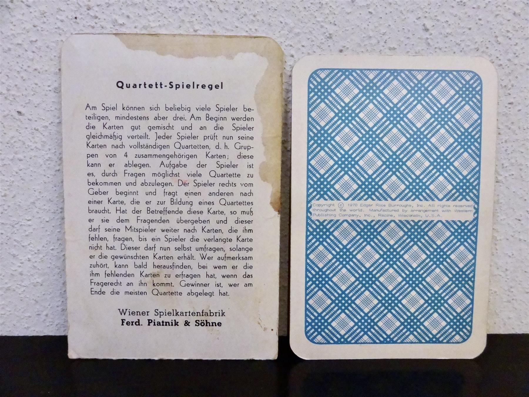 Giochi: schönes altes Quartett TARZAN 1970 – Usato da Kerzers venduto da wisaundso 9