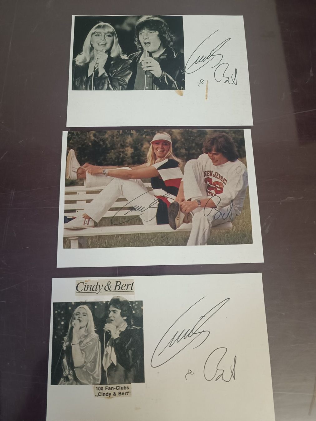 Autografi: Cindy & Bert - 3x handsigniert - 80er Jahre – Usato da Menziken venduto da Artographs
