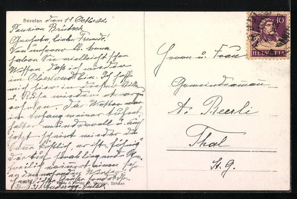 Cartoline postali: AK Sevelen, Teilansicht – Usato da Berlin venduto da bartko-reher 1