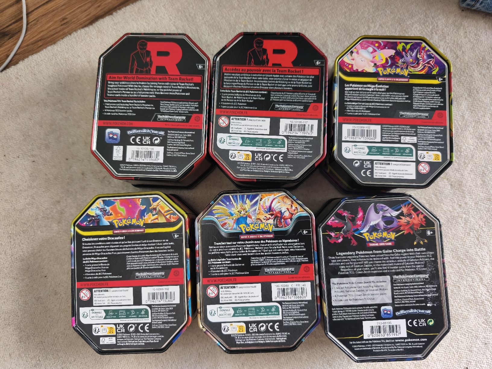 Pokémon Sammelbilder & Trading cards: lot de 6 tin pokemon vide – Gebraucht aus Fontaines NE von Onibaku 1